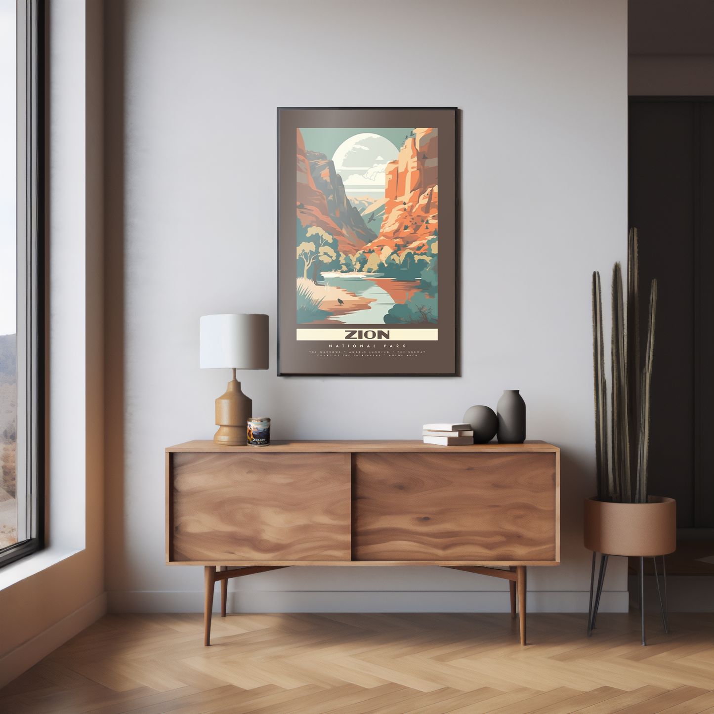 Zion National Park Travel Poster 24 in. x 36 in.