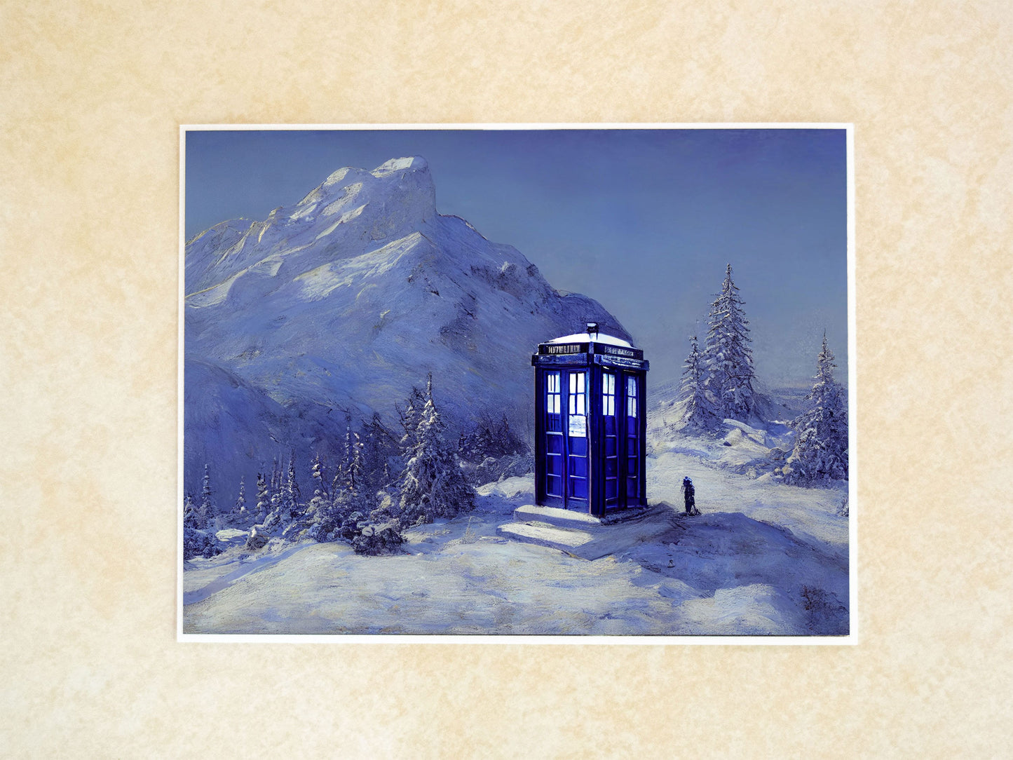 TARDIS on a Snowy Mountain
