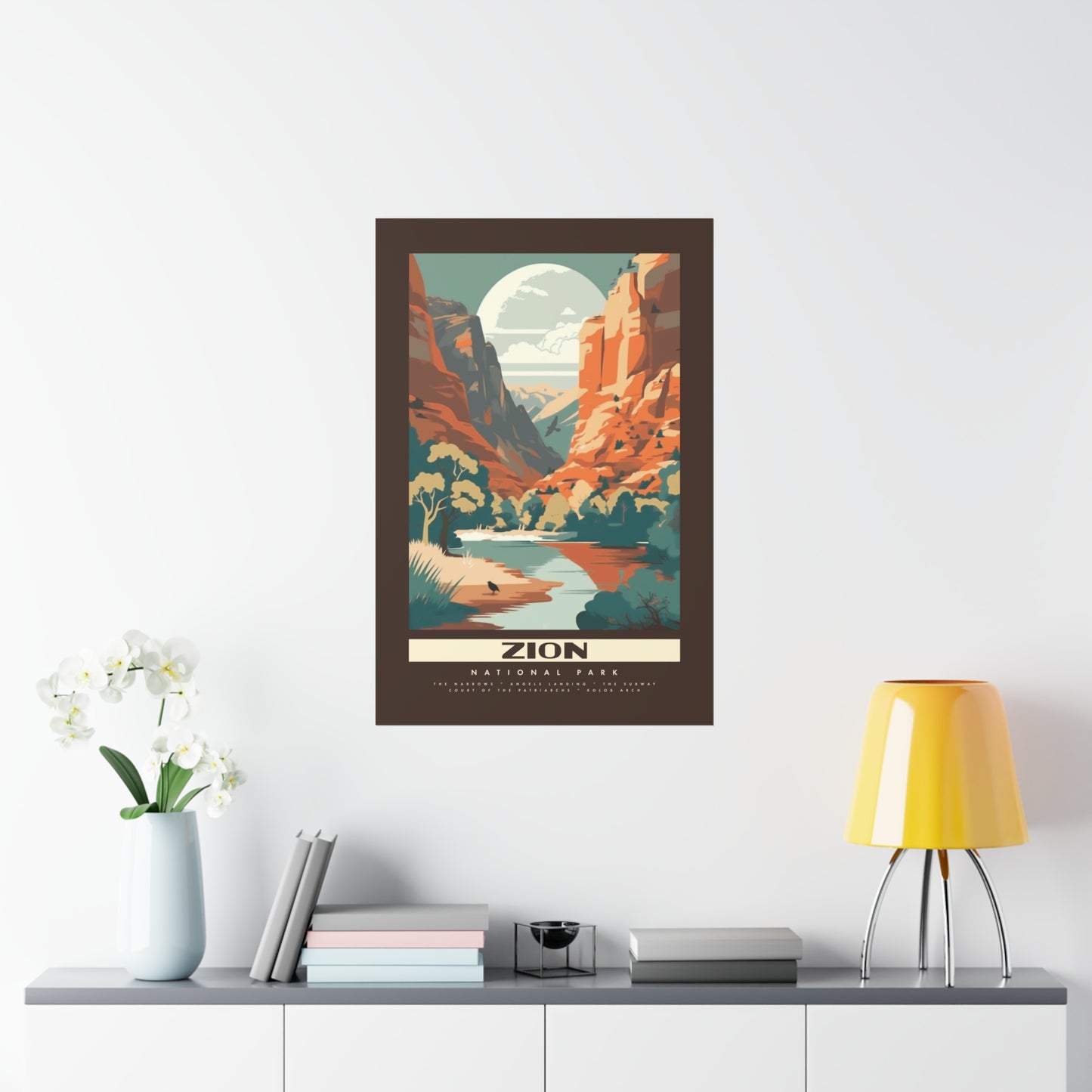 Zion National Park Travel Poster 24 in. x 36 in.