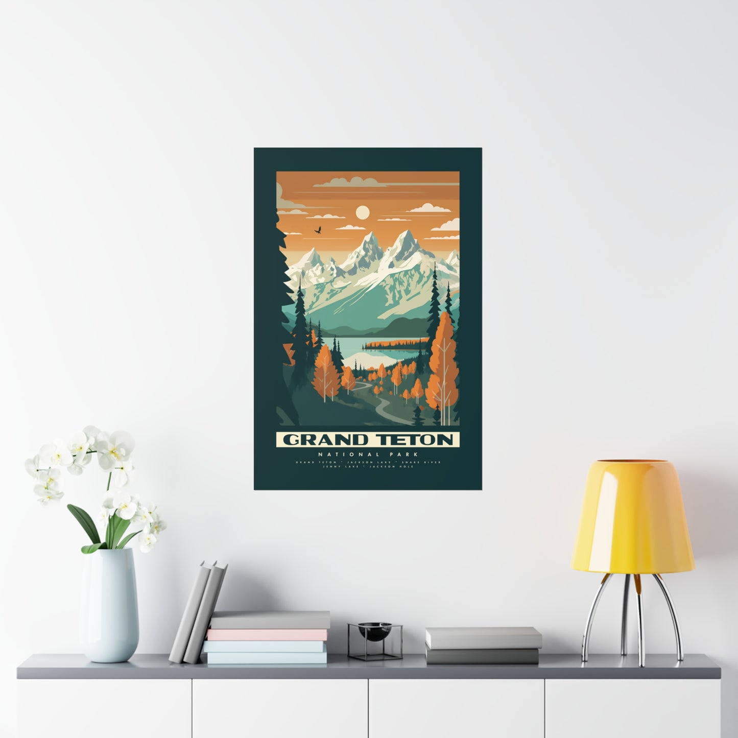 Grand Teton National Park Travel Poster 24 in. x 36 in.