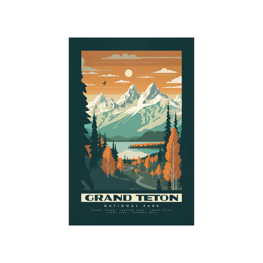 Grand Teton National Park Travel Poster 24 in. x 36 in.