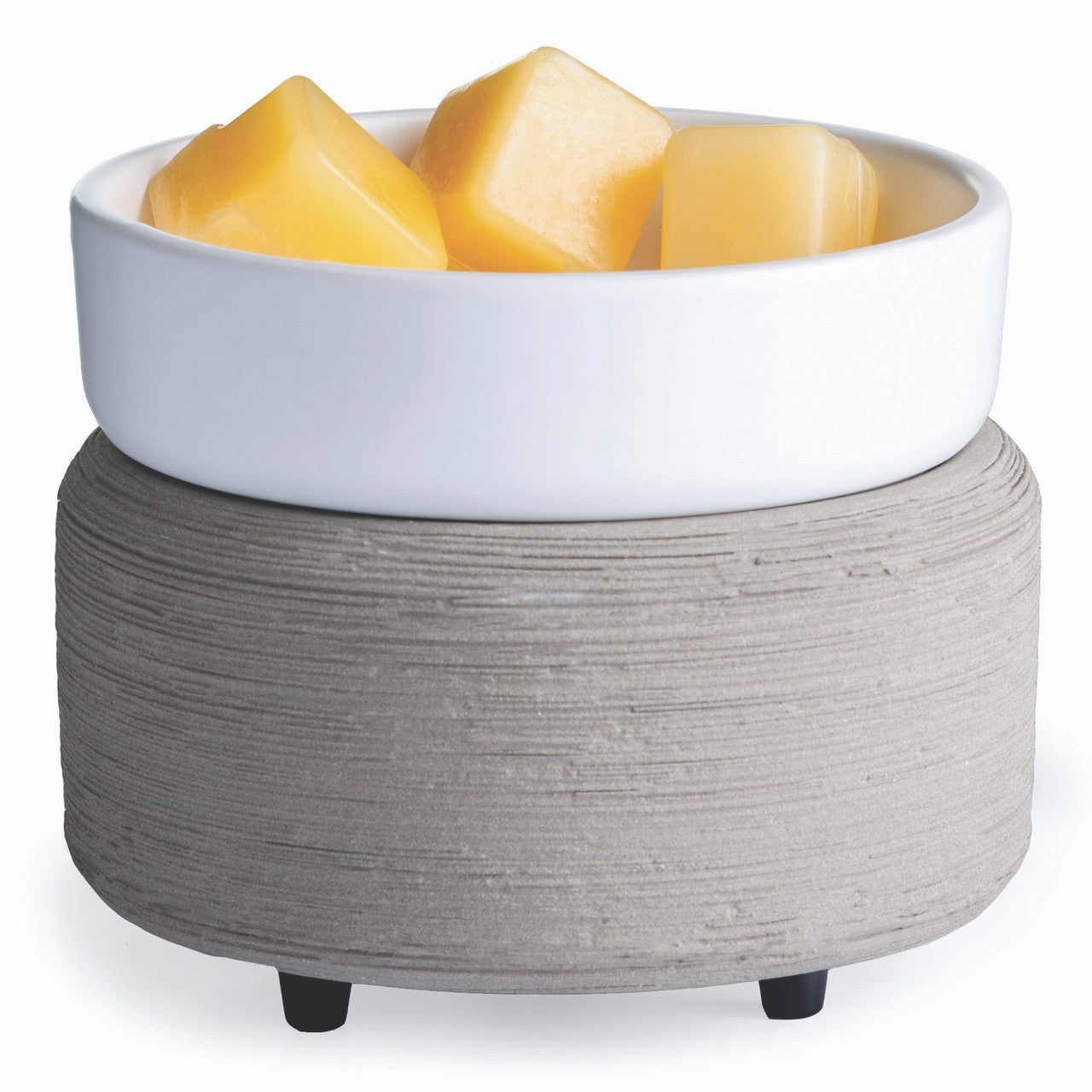 Gray Texture 2-in-1 candle and wax melt warmer by Candle Warmers Etc.