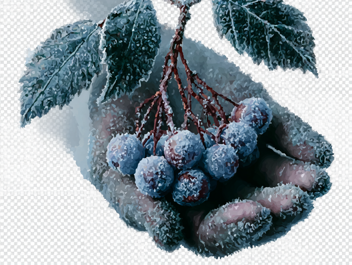 Frosty Rimed Rowa Berries