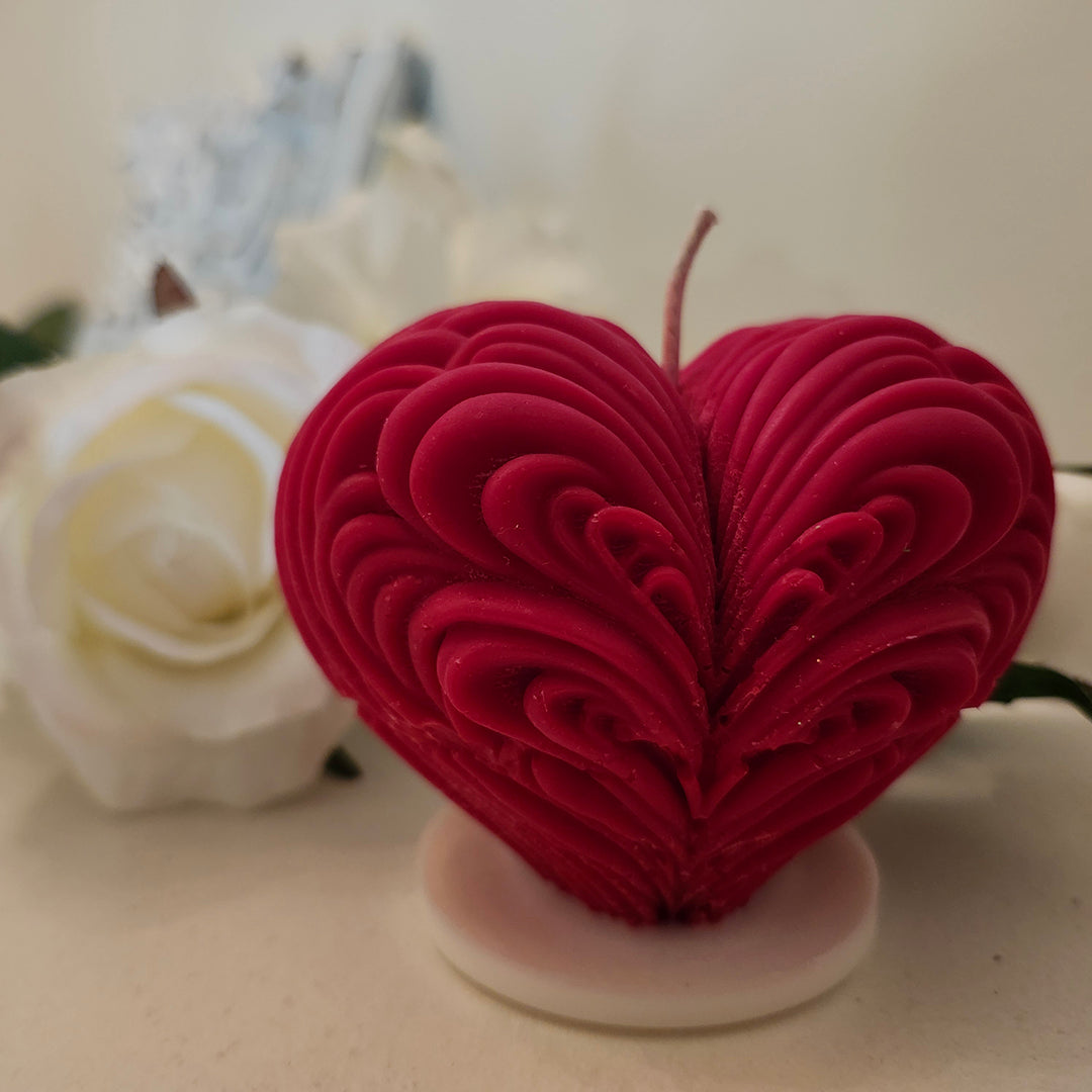 Vintage Heart Candle