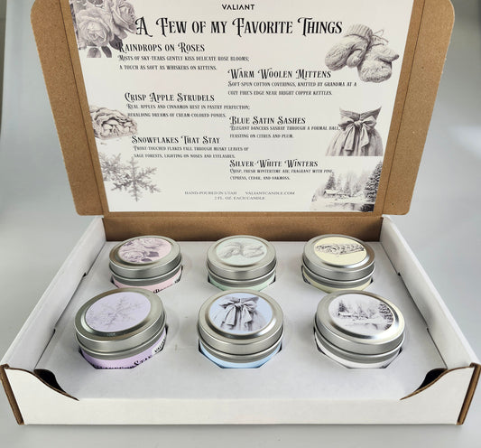 My Favorite Things Candle Sample Pack - Set of 6 | Christmas Candles