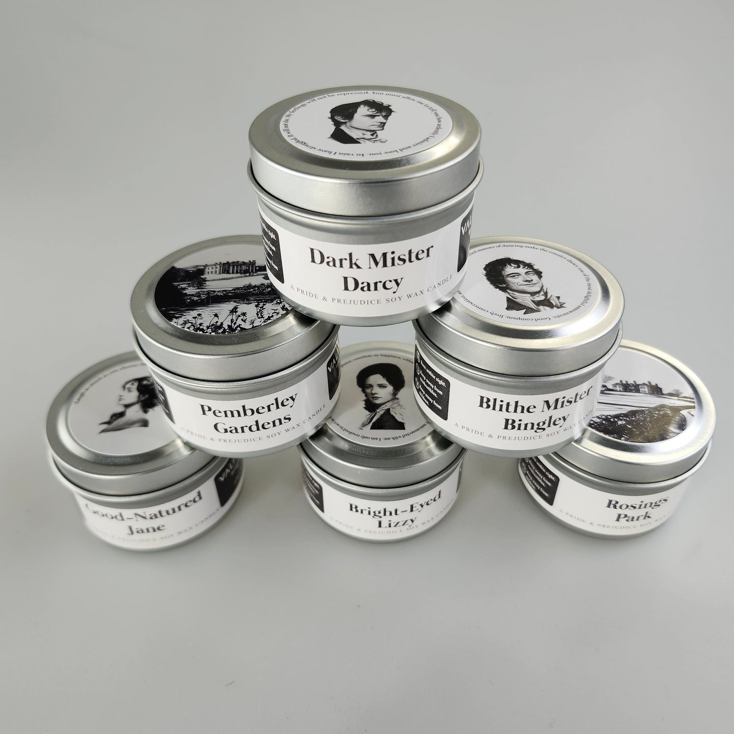 Pride and Prejudice Candle Pack | Six Jane Austen Candles