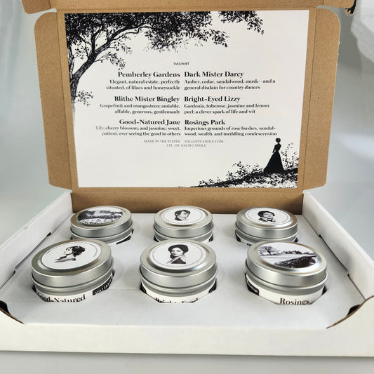 Pride and Prejudice Candle Pack | Six Jane Austen Candles