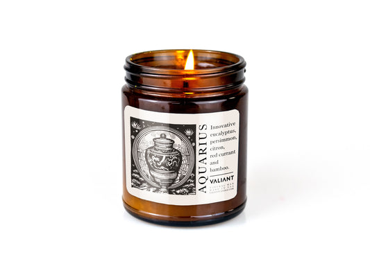 Aquarius Zodiac Candle