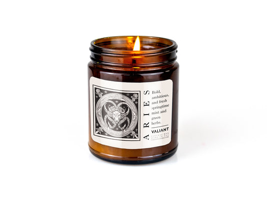 Aries Zodiac Candle