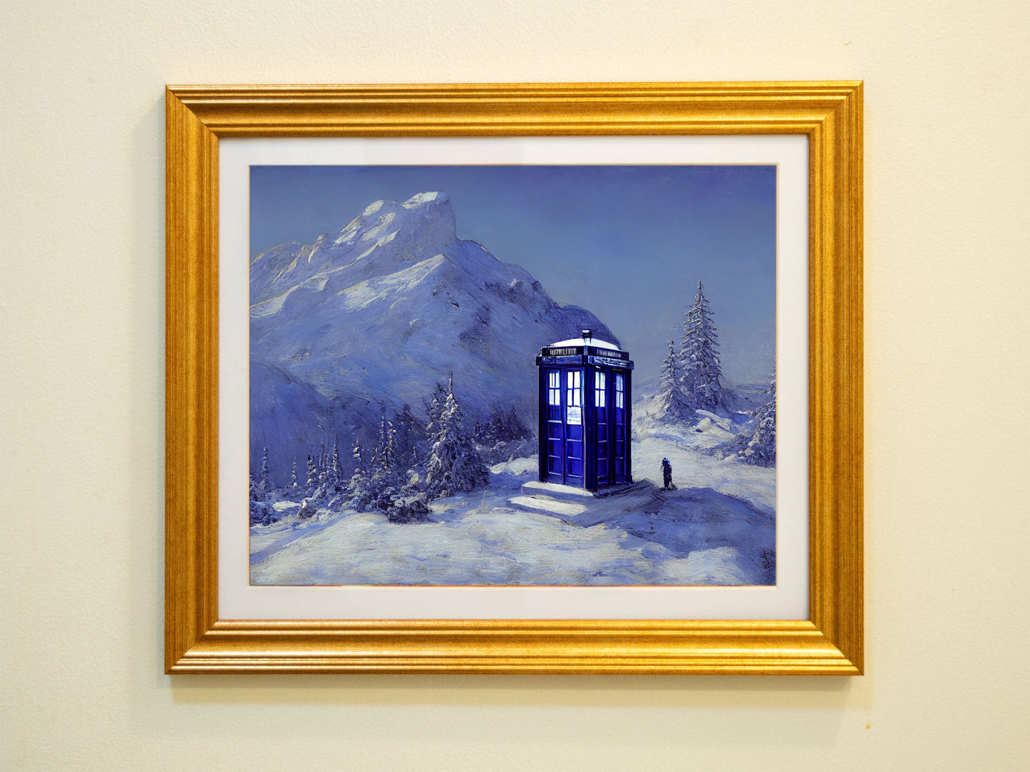 TARDIS on a Snowy Mountain