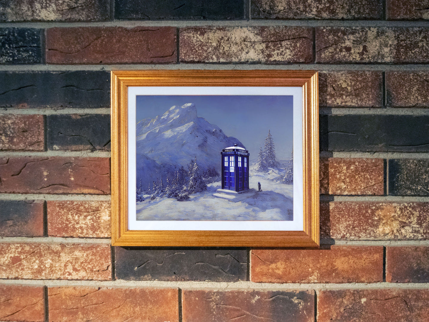 TARDIS on a Snowy Mountain
