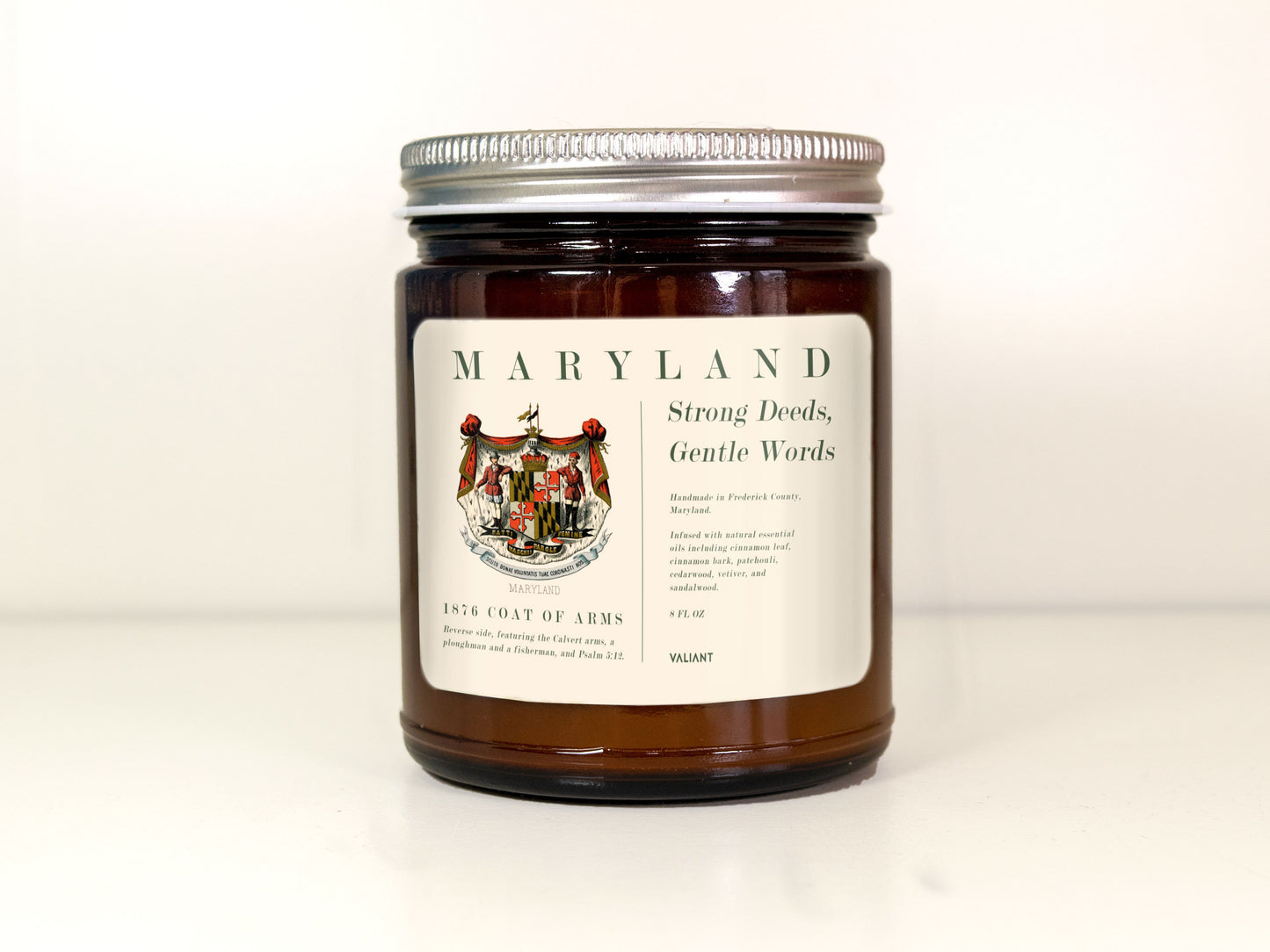 Maryland 1876 Coat of Arms Candle